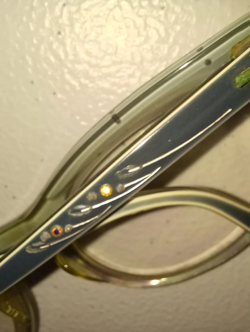 Vintage SHURON Cateye Jewled Glasses